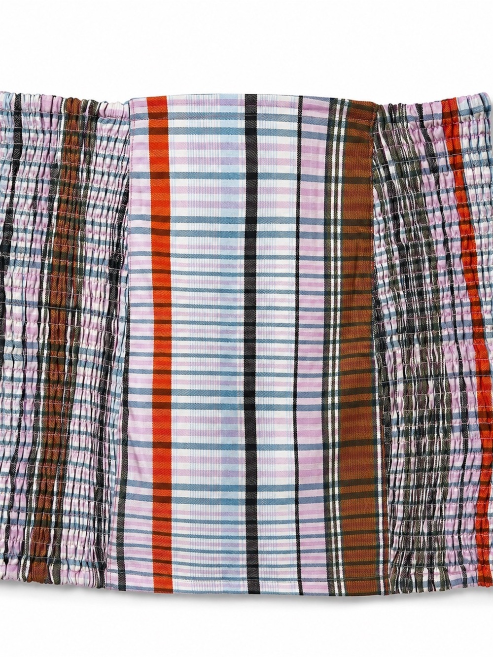 URBAN OUTFITTERS Plaid Hook Eye Mini Skirt Smocked Y2K Coquette Preppy M - Picture 3 of 7